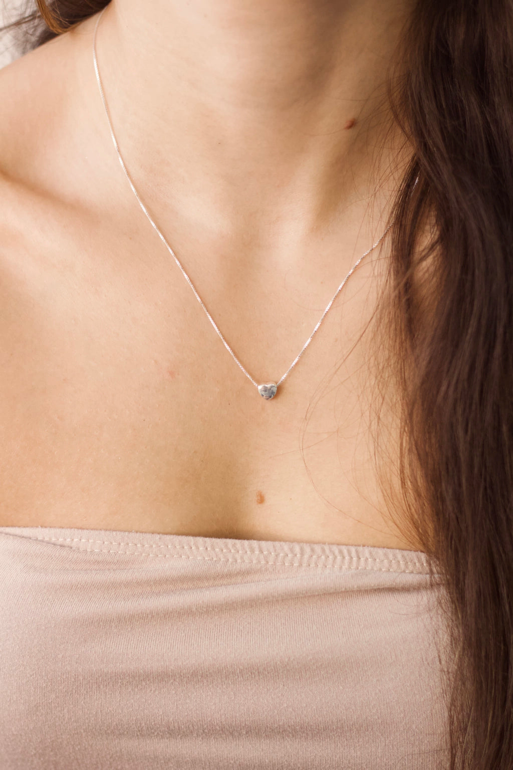 Colar Mini Coração Transpassado Prata 925