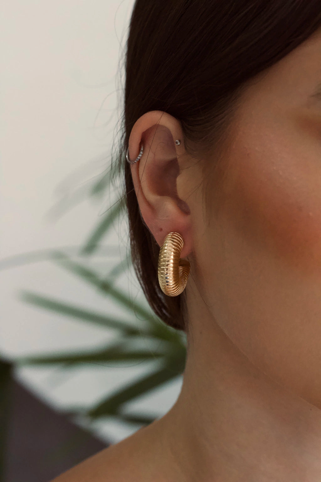 Argola Tubo Espiral Semijoia