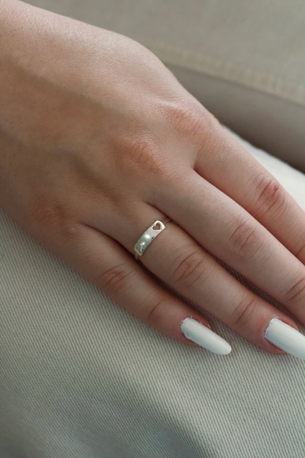 Anel Placa Coração