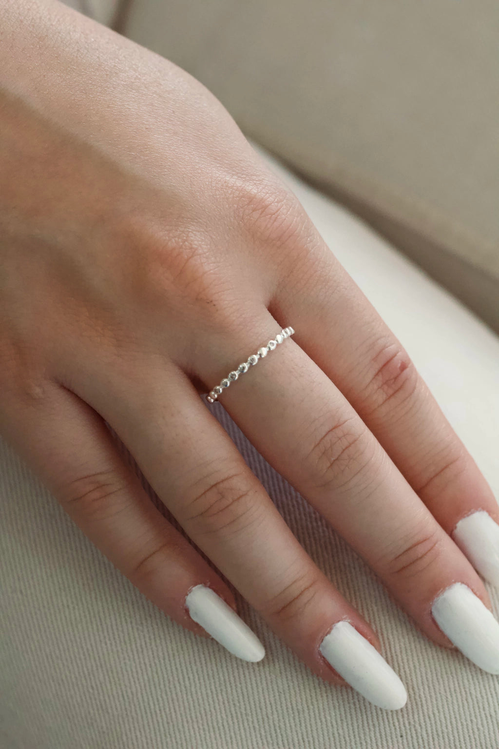 Anel Bolinhas Cravejadas