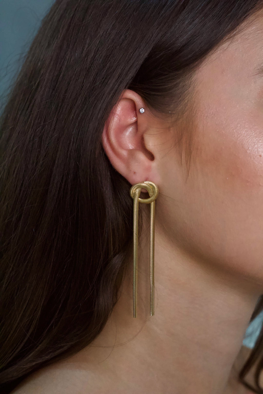 Brinco Snake Nó Semijoia