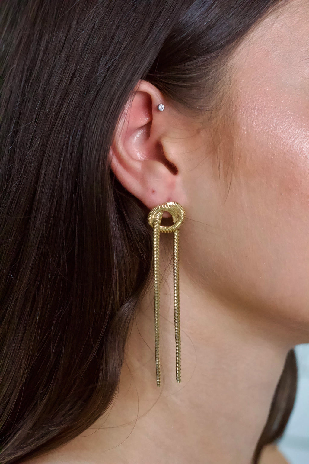 Brinco Snake Nó Semijoia