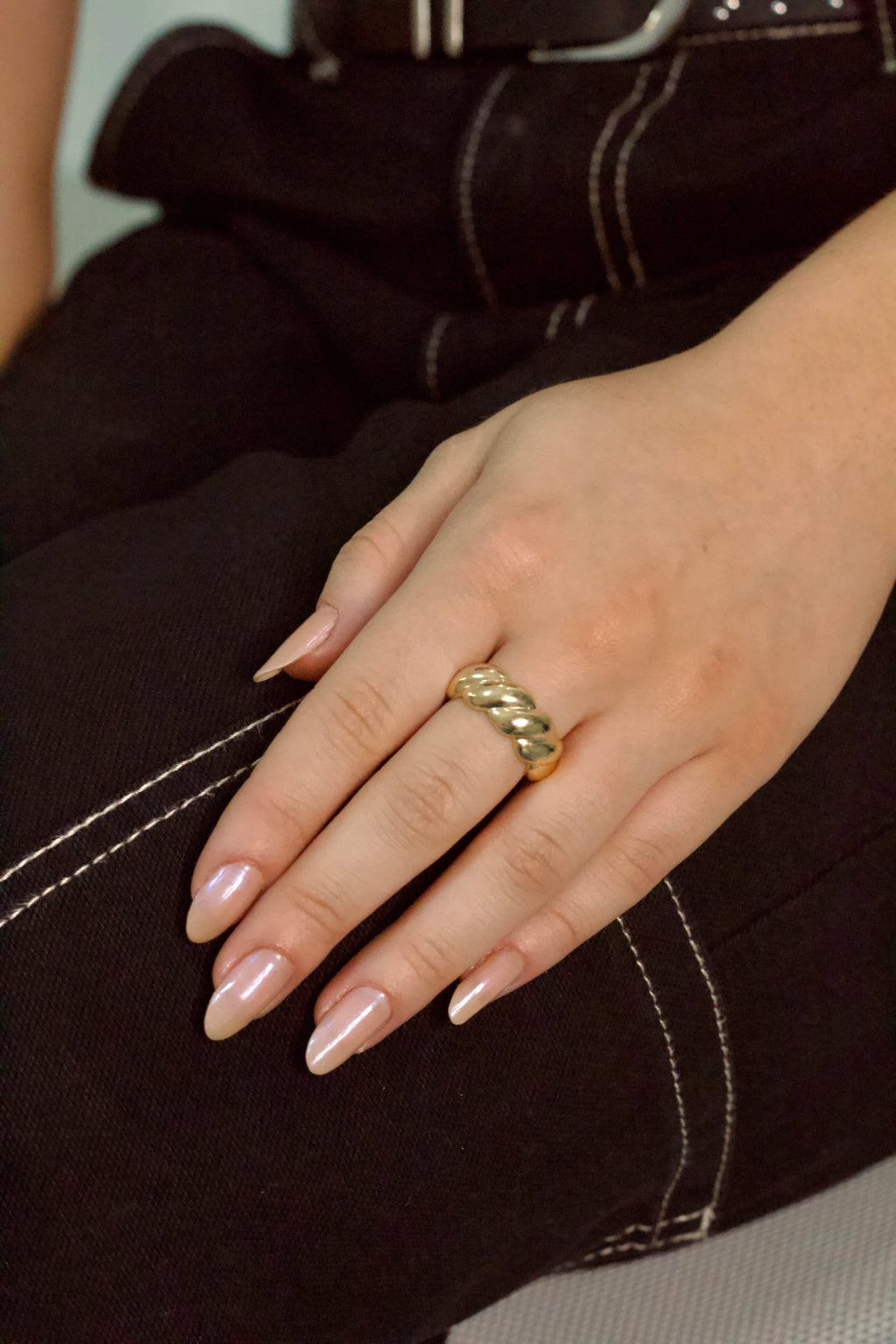 Anel Croissant Semijoia