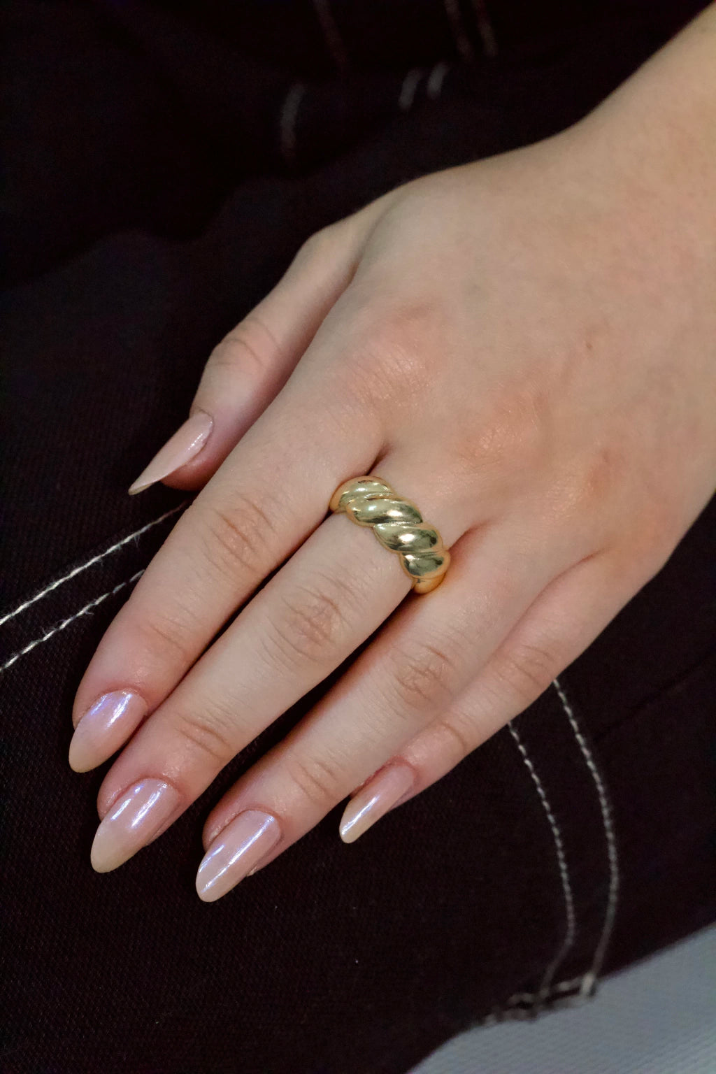 Anel Croissant Semijoia