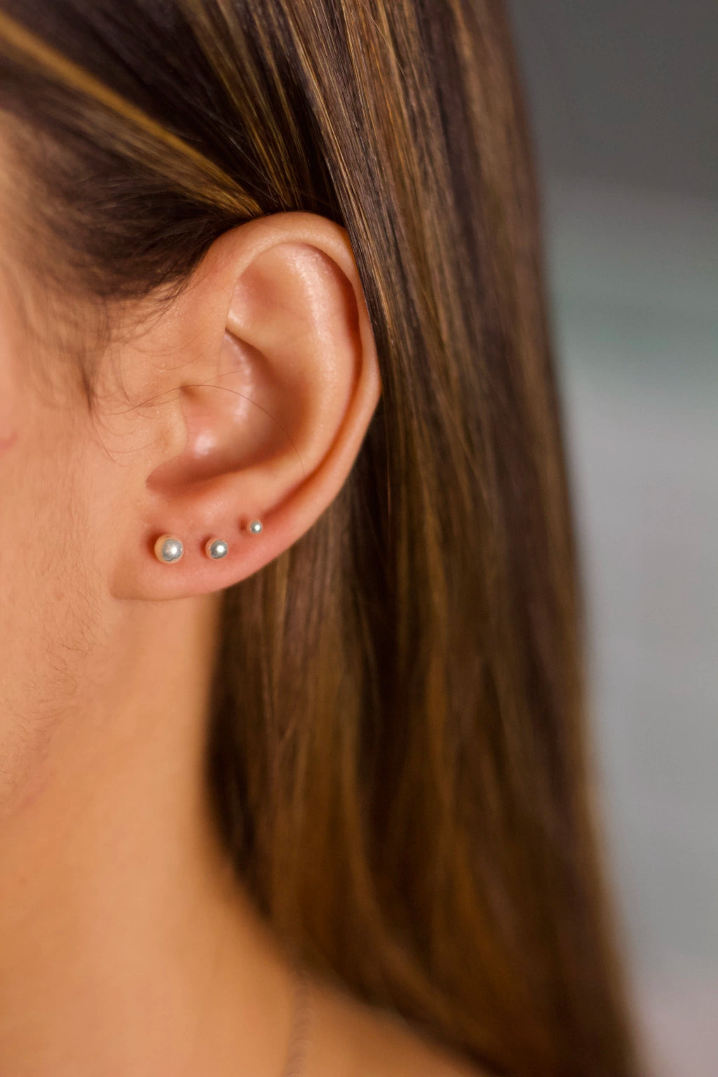 Trio De Brincos Esferas Prata 925