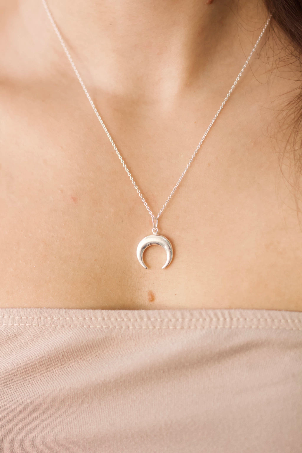 Colar Meia Lua Prata 925