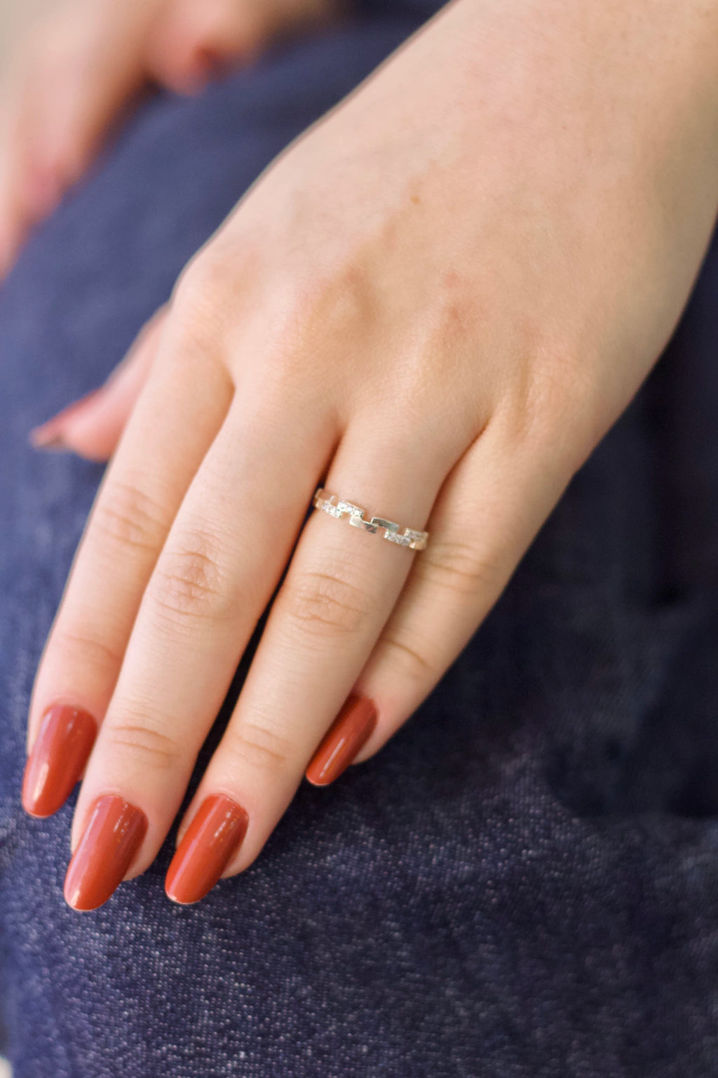 Anel “Quadradinhos” Prata 925