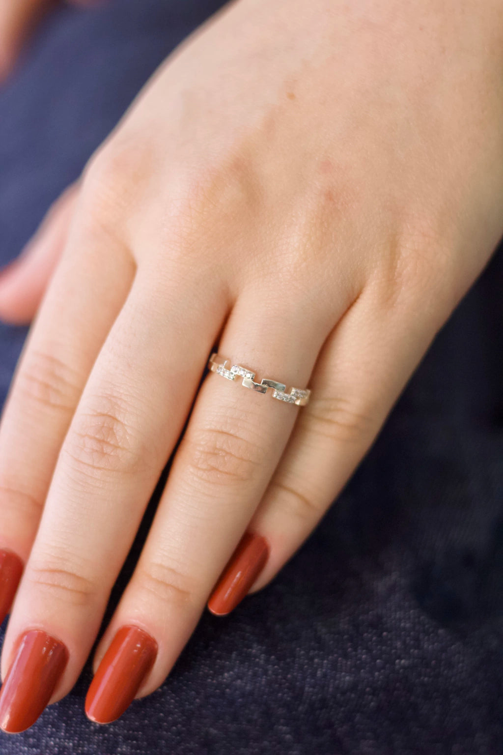 Anel “Quadradinhos” Prata 925