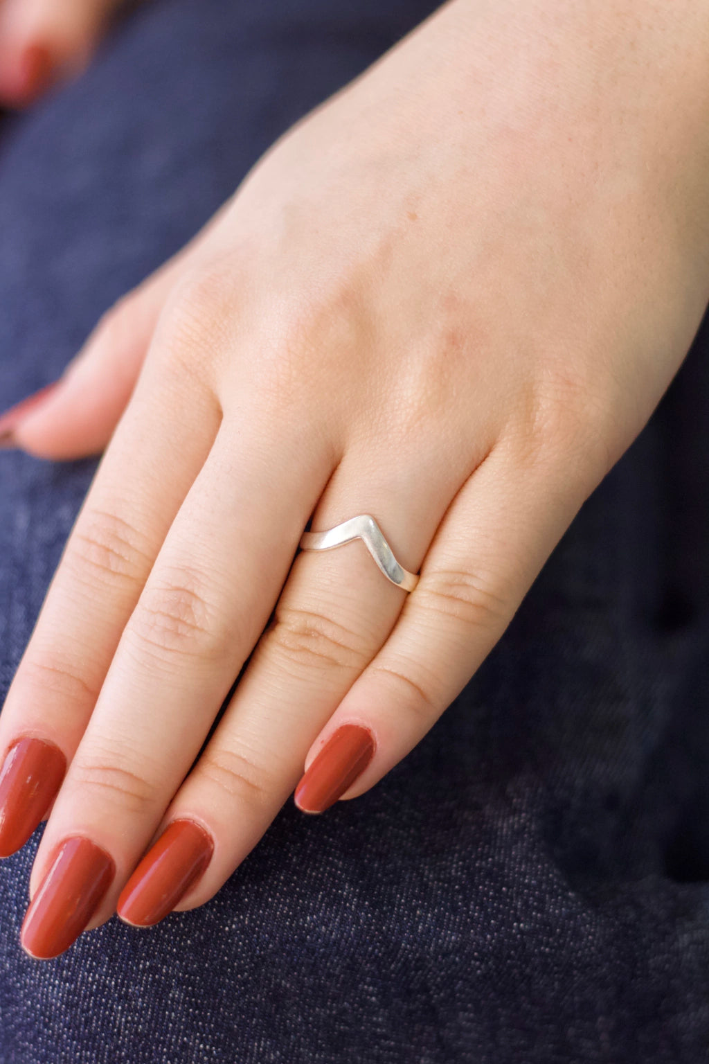 Anel Chevron Tradicional Prata 925