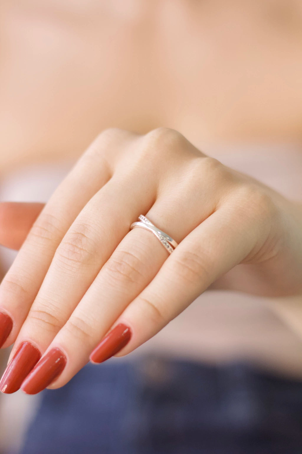 Anel Cruzado Cravejado Prata 925