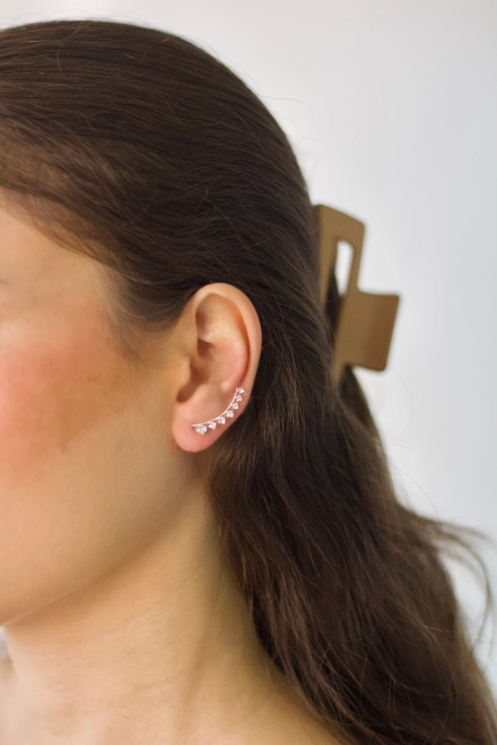 Brinco Earcuff Zircônias Prata 925