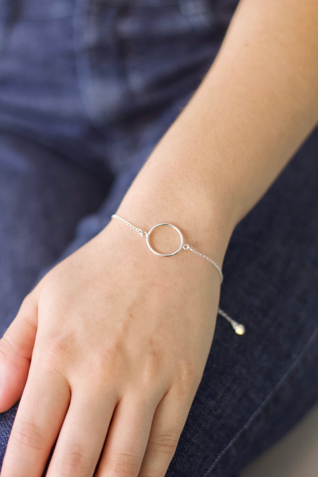 Pulseira Círculo Vazado Prata 925