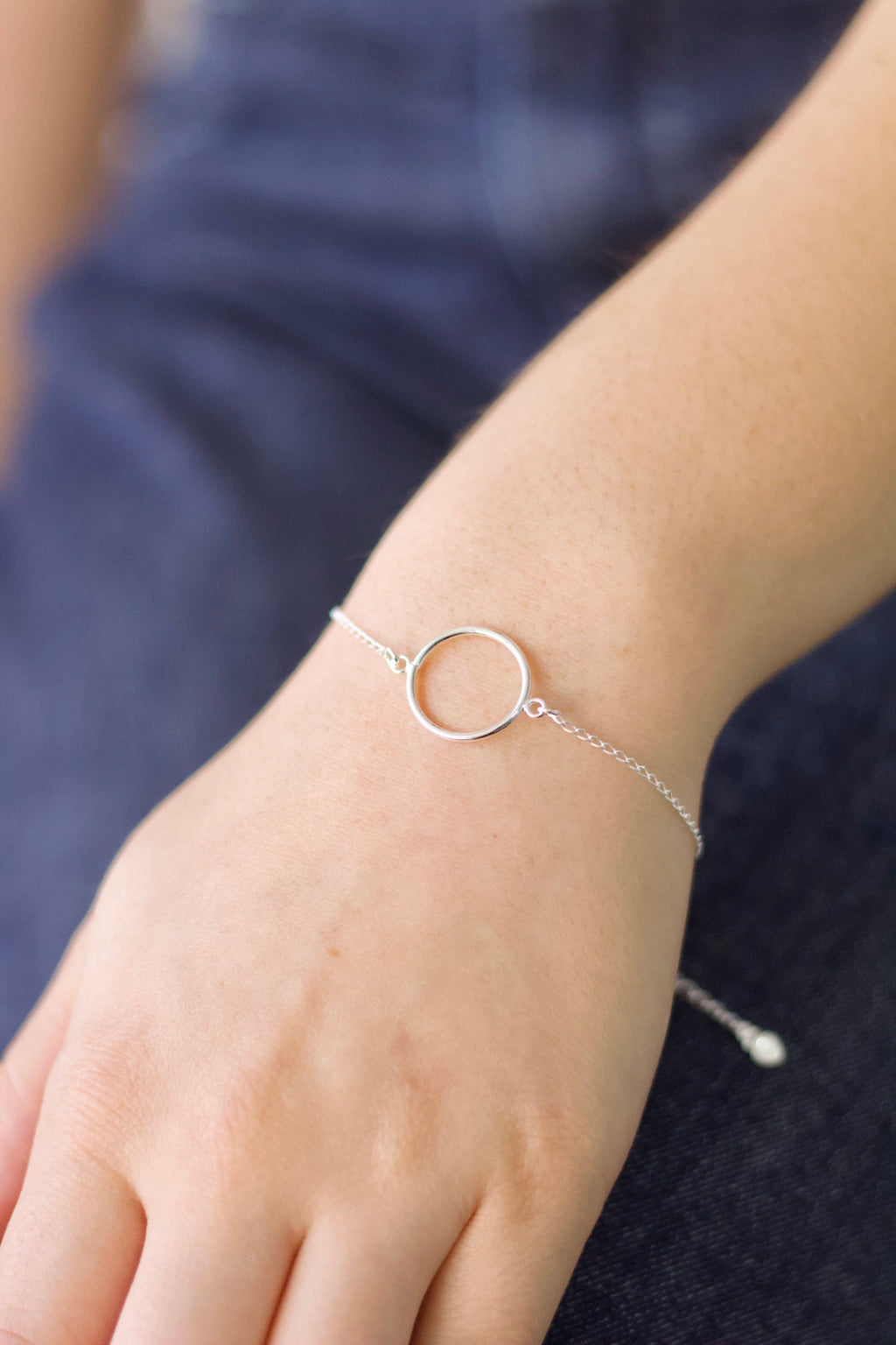 Pulseira Círculo Vazado Prata 925