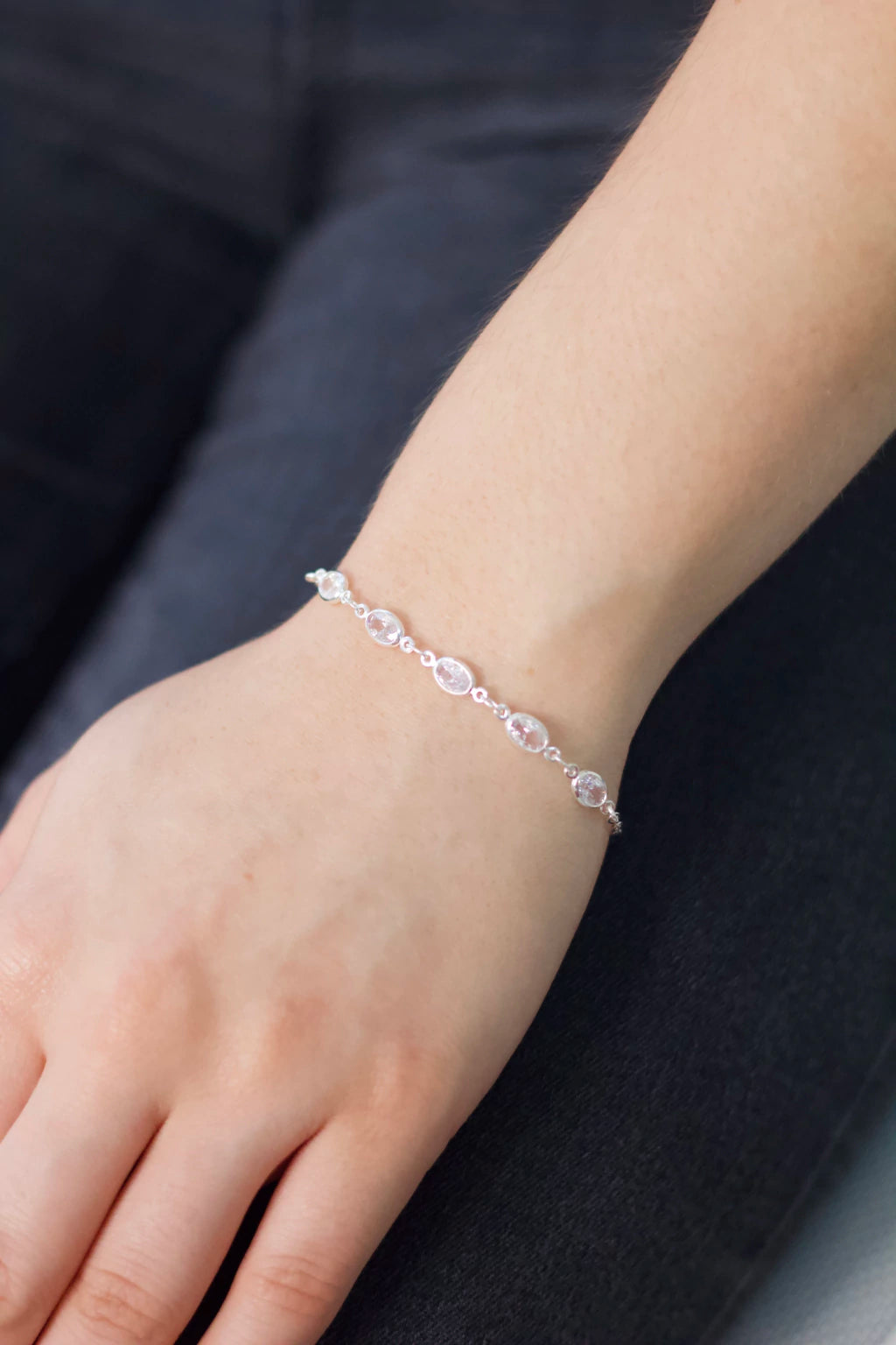 Pulseira Com Zircônias Prata 925