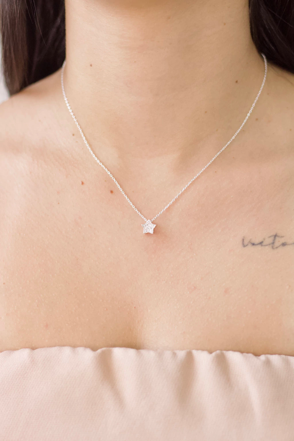 Colar Estrela Cravejado Prata 925