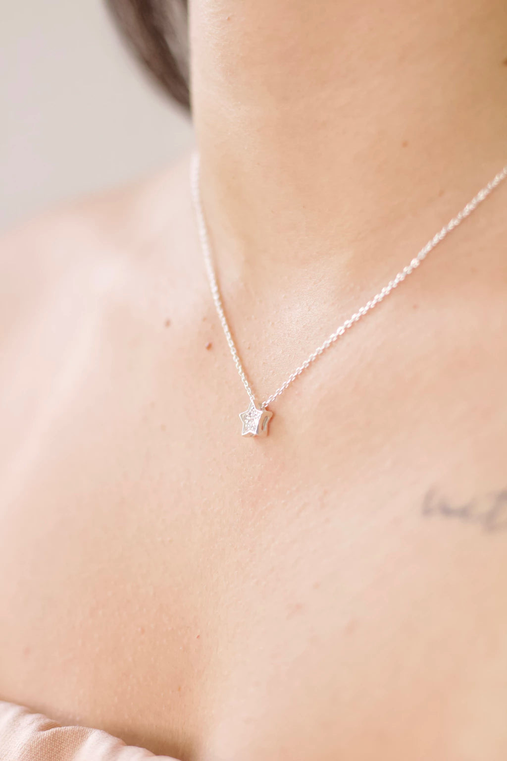 Colar Estrela Cravejado Prata 925