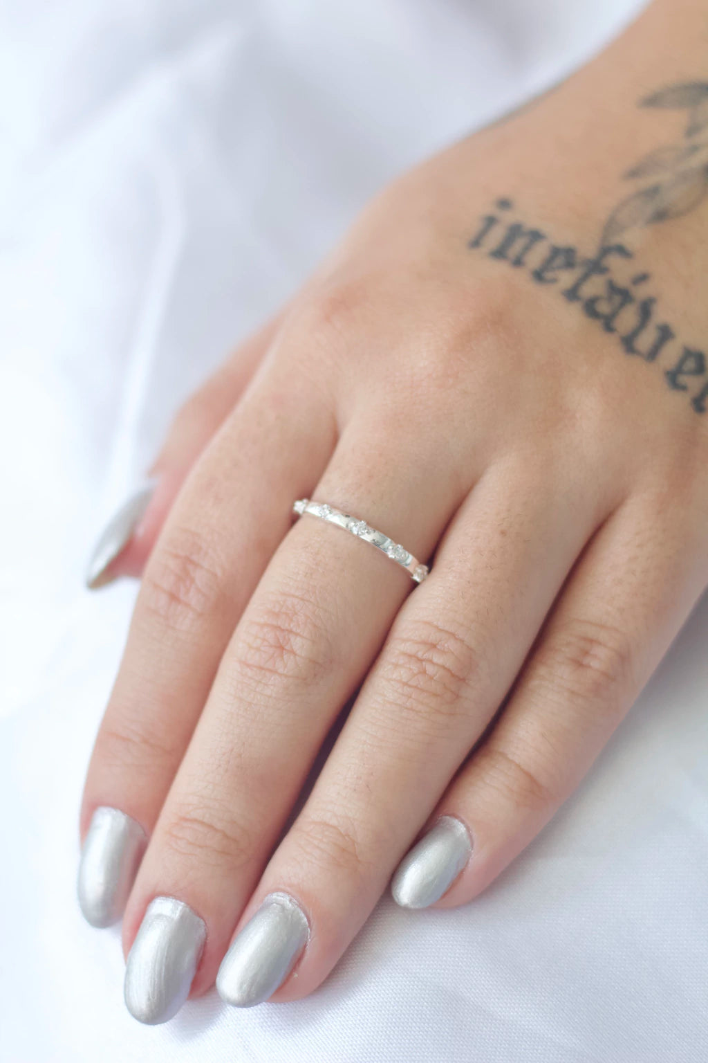 Anel Aparador Coroa Prata 925