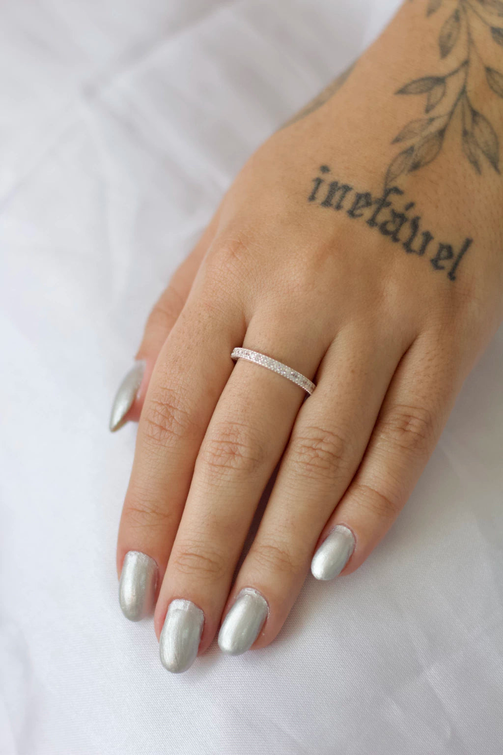 Anel Aparador Largo Prata 925