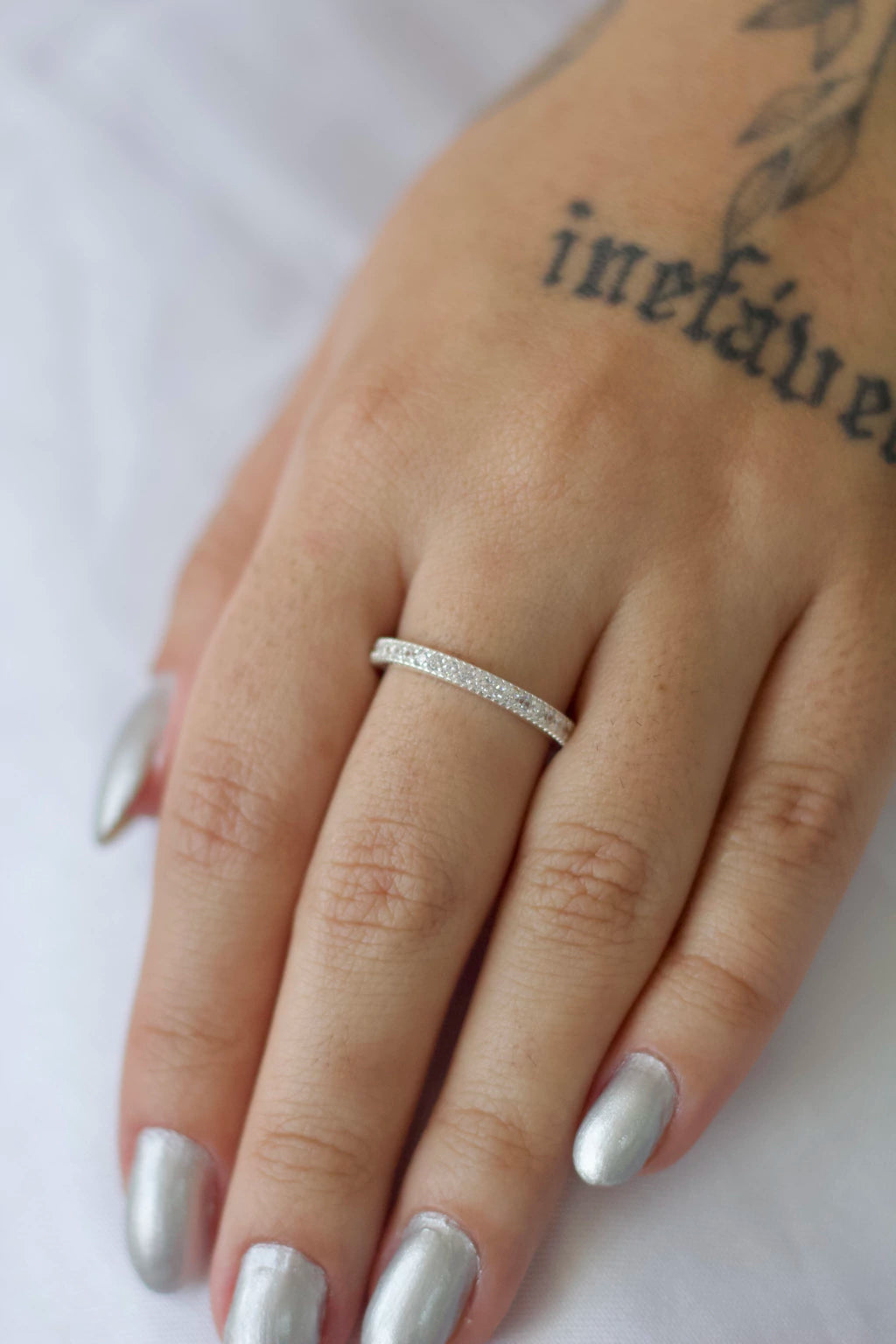 Anel Aparador Largo Prata 925